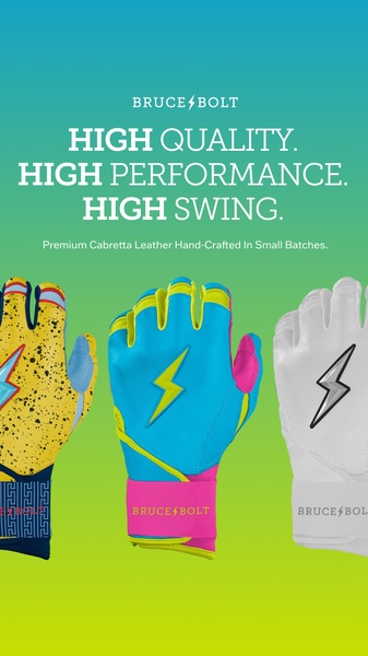 batting gloves, baseball gloves, sports gloves, leather batting gloves, baseball equipment, bestseller push, brand awareness, minimalist, energetic, bold, blue, green, yellow
